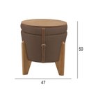 Ver imagem 4 de Puff Flex Veludo Base Tampo Imbuia