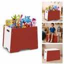 Ver imagem 6 de Caixa Organizadora Infantil Bau 70 Litros MDF Vermelho com Tampa Porta Brinquedos Quarto Crianca
