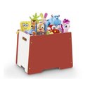 Ver imagem 2 de Caixa Organizadora Infantil Bau 70 Litros MDF Vermelho com Tampa Porta Brinquedos Quarto Crianca