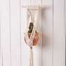 Suporte de planta de parede macramê cru - 3