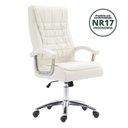 Ver imagem 6 de Kit 10 Cadeiras Escritório Presidente Ergonômica NR17 Corino Mola Ensacada