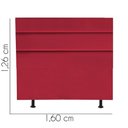 Ver imagem 3 de Cabeceira Estofada Cama Box Queen 160cm Argentina Suede Vermelho- Mabe Magazine
