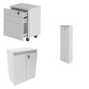 Ver imagem 2 de Conjunto 3 Peças com Gaveteiro ME4148, Balcão ME4149 e Armário Alto ME4151 Branco