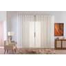 Cortina Sala Quarto Voal Liso Delicate 300x220 Transparente:palha - 1