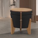 Ver imagem 2 de Puff Flex Veludo Base Tampo Imbuia