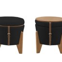 Ver imagem 3 de Puff Flex Veludo Base Tampo Imbuia