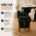 Ver imagem 5 de Puff Multifuncional 3 1 Apollo em Veludo Preto