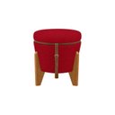Ver imagem 2 de Puff Multifuncional 3 1 Apollo em Veludo Vermelho