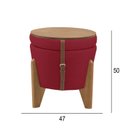 Ver imagem 4 de Puff Flex Veludo Base Tampo Imbuia