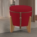 Ver imagem 1 de Puff Flex Veludo Base Tampo Imbuia