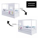 Ver imagem 6 de Bicama Casinha Reta Madeira Maciça Branco Housin