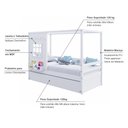 Ver imagem 3 de Bicama Casinha Reta Madeira Maciça Branco Housin