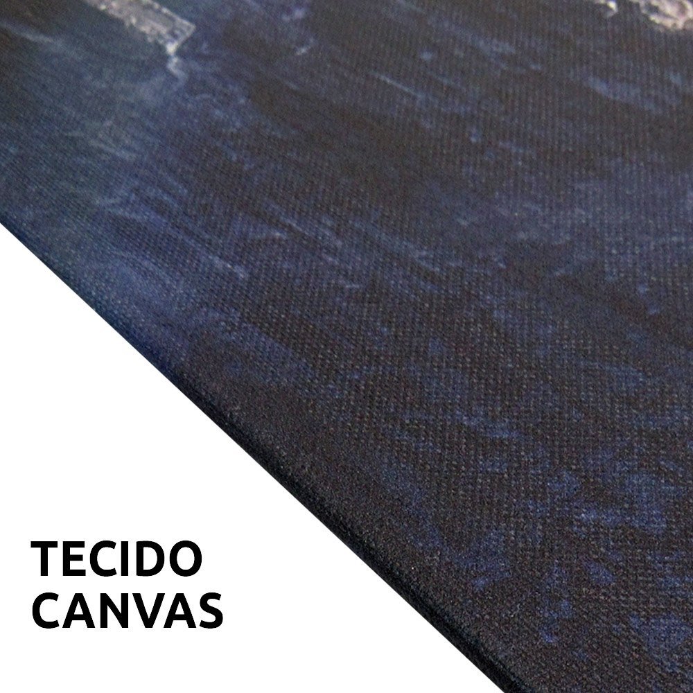 Quadro Decorativo em Canvas Abstrato Preto e Branco TaColado Moldura Flutuante 4,5cm Branca 90 x 60c - 4