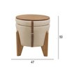 Puff Flex Linho Base Tampo Imbuia Linho - 4