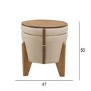 Ver imagem 4 de Puff Flex Linho Base Tampo Imbuia Linho