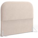 Ver imagem 1 de Cabeceira Cama Box Queen 160cm Orgânica Lanna W01 Suede Bege - Lyam Decor
