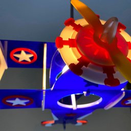 Pendente Avião Infantil em Acrílico Azul – Iluminação Led, Bivolt, Soquete E27 - 5