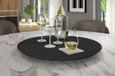 Ver imagem 2 de Prato Giratório de mesa diâmetro 60 cm Bandeja para Servir mdf com vidro fixo Decorativo - Preto