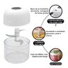 Mini Triturador Processador 250ml Branco Usb Recarregável com Lâminas Afiadas para Alimentos - 3