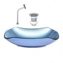 Ver imagem 1 de Cuba de Vidro Abaulada 45cm com Válvula e Torneira