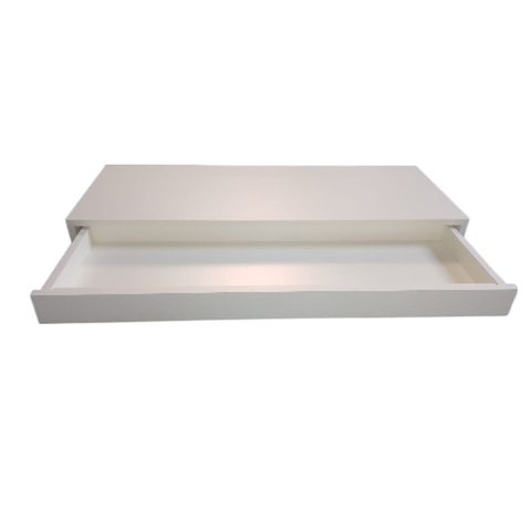 Aparador Suspenso com 1 Gaveta Deslizante MDF Branco 90x35x10cm