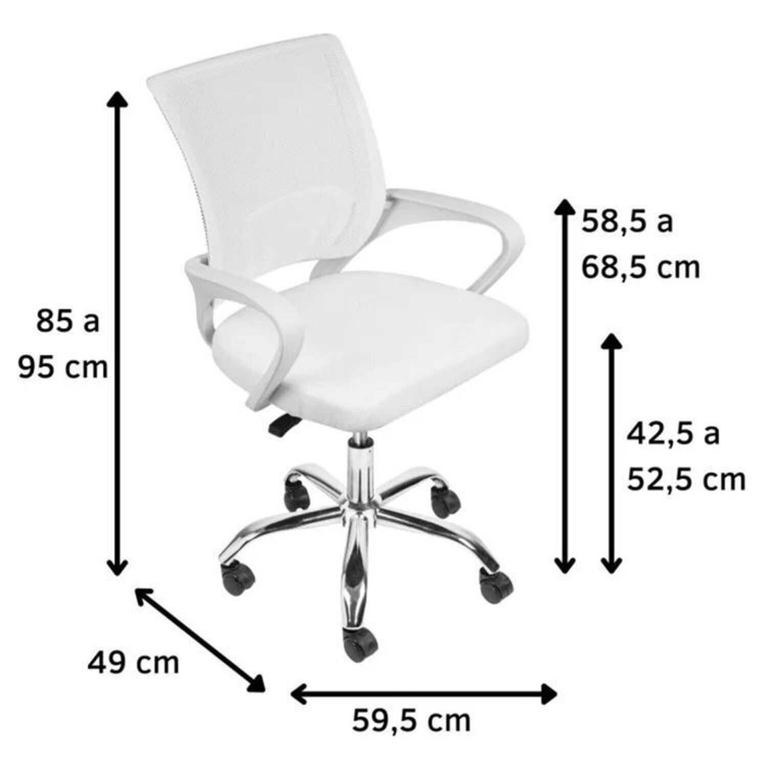 Kit 10 Cadeiras para Escritório Diretor Tela Mesh Tok 3310 - 3