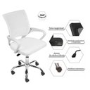 Ver imagem 5 de Kit 10 Cadeiras Escritório Diretor Tela Mesh Tok 3310