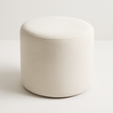 Ver imagem 1 de Puff Redondo Bouclé 45cm X 40cm Estofado Off White Moderno Resistente