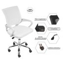 Ver imagem 3 de Kit 8 Cadeiras Escritório Diretor Tela Mesh Tok 3310