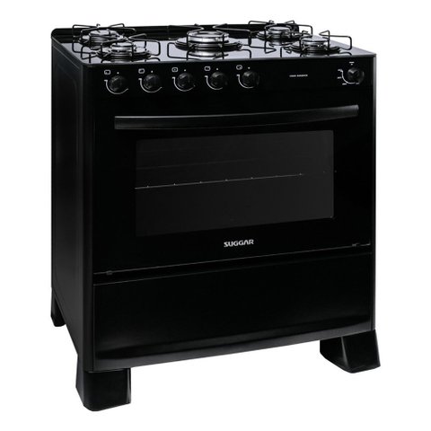 Fogão Suggar de Piso Cook Essence 5 Bocas com Mesa de Vidro