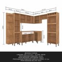 Ver imagem 3 de Cozinha Modulada 8 Peças Dafne Carvalho/ Off White - Móveis Arapongas Carvalho Americano/off
