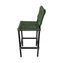 Ver imagem 3 de Kit 5 Banquetas França Aluminio com Corda Naútica Verde Musgo