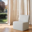 Ver imagem 1 de Poltrona Orgânica Milena Bouclê Bege Sala de Estar Recepção Escritório