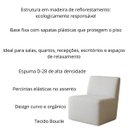 Ver imagem 3 de Poltrona Orgânica Milena Bouclê Bege Sala de Estar Recepção Escritório