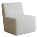 Ver imagem 5 de Poltrona Orgânica Milena Bouclê Bege Sala de Estar Recepção Escritório