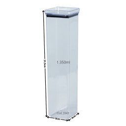 Pote Hermético Empilhável Quadrado 1.350ml - 2