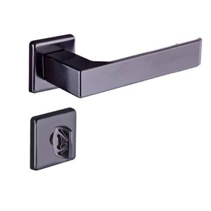 Fechadura Quadratta Reta Banheiro 5303 Preto 55mm Aliança