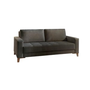 Sofá Orion 1,60m Veludo Chumbo
