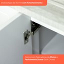 Ver mais imagens de Lavanderia Modulada 03 Peças 100% MDF com Aéreo Basculante e Tampo HP/Nature Americana Branco
