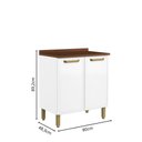 Ver imagem 2 de Balcão de Aço com Tampo 2 Portas Branco Bella Bertolini