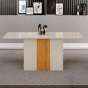 Ver imagem 3 de Mesa de Jantar Doha 160x80 Canto Reto Off White Cinamomo Off White - Leifer