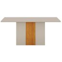 Ver imagem 1 de Mesa de Jantar Doha 160x80 Canto Reto Off White Cinamomo Off White - Leifer