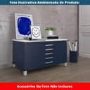 Ver imagem 5 de Mapoteca 5 Gavetas Pandin 120 Cm (larg) Inmetro Tampo Mdp Branco Estrutura e Gavetas em Aço Azul