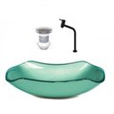 Ver imagem 1 de Cuba de Vidro Abaulada 45cm com Válvula e Torneira