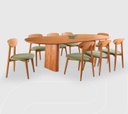 Ver imagem 2 de Sala de Jantar Moderna 8 Cadeiras - Toscana - Requinte Salas