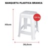 Banqueta Plástica Bela Vista Suporta até 120 Kg Mor 02 Und - 4