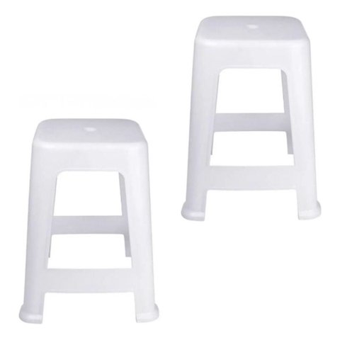 Banqueta Plástica Bela Vista Suporta até 120 Kg Mor 02 Und