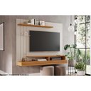Ver mais imagens de Painel Quarto P/ Tv até 50 Polegadas Valência Plus C/ Prateleira e Nichos 160x135cm Cinamomo/off