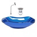 Ver imagem 1 de Cuba de Vidro Oval 47cm Jateada com Válvula e Torneira