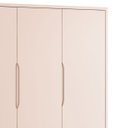 Ver imagem 4 de Guarda-roupa Retrô 3 Portas Théo New Rosa Fosco com Madeira - Moveisaqui